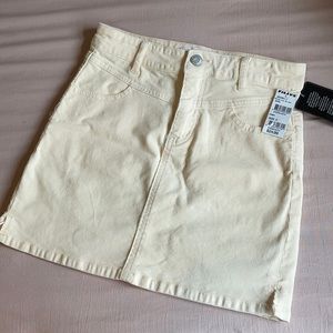 RSQ Creme Corduroy Skirt
